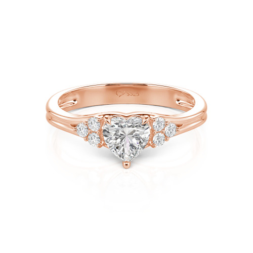 Jeulia Classic Heart Cut Sterling Silver Ring