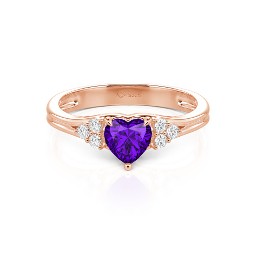 Jeulia Classic Heart Cut Sterling Silver Ring