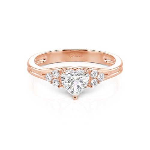 Jeulia Classic Heart Cut Sterling Silver Ring