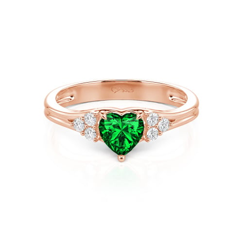 Jeulia Classic Heart Cut Sterling Silver Ring