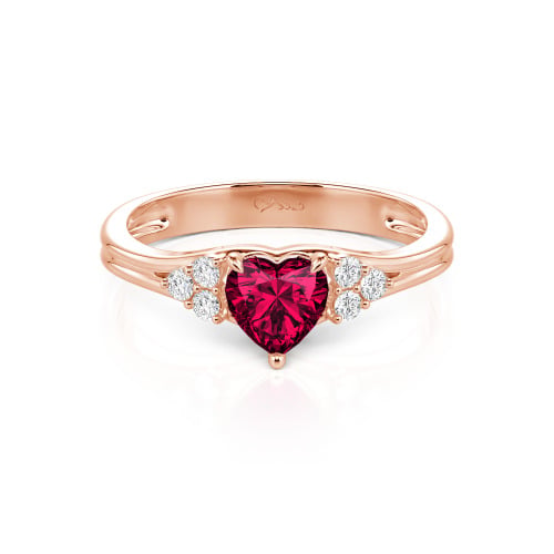 Jeulia Classic Heart Cut Sterling Silver Ring