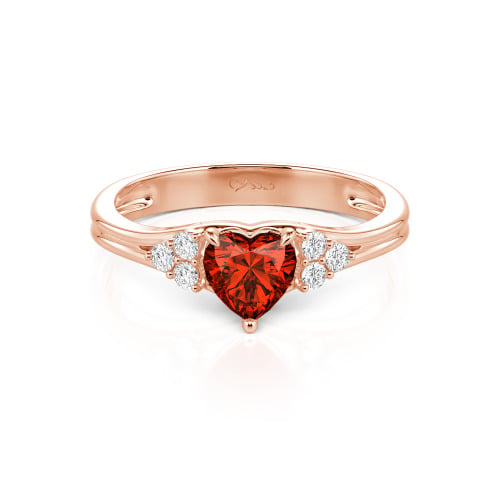 Jeulia Classic Heart Cut Sterling Silver Ring