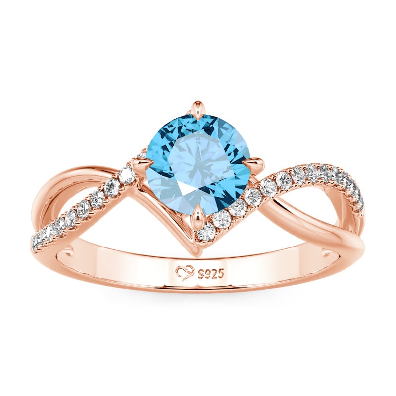 Custom Simple Twist Wedding Ring Rose Gold