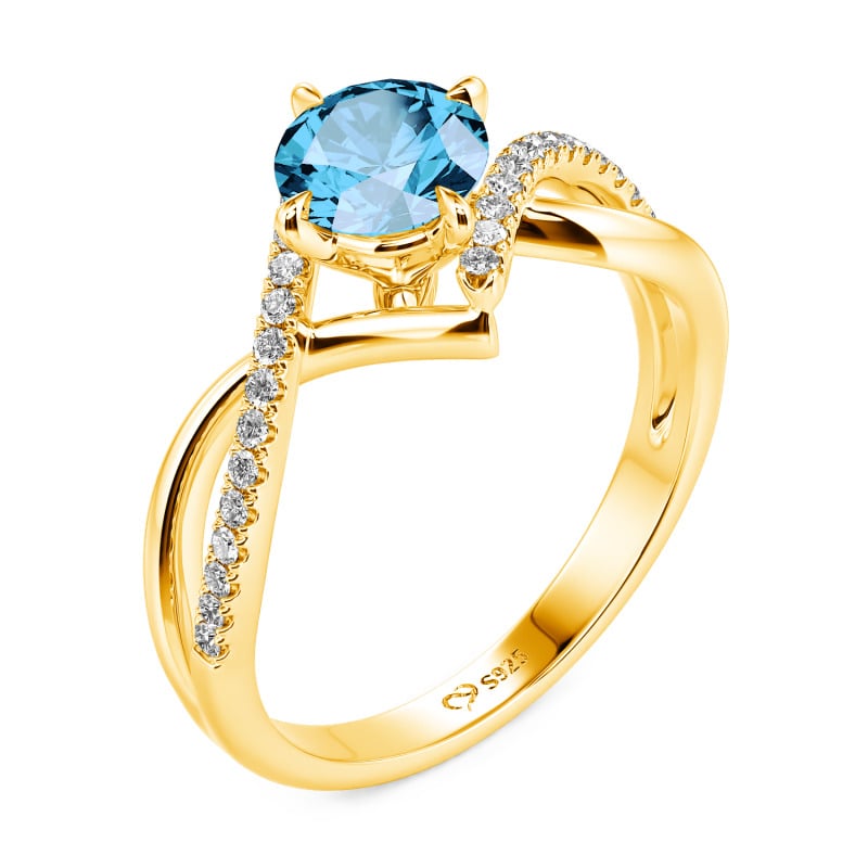 Custom Simple Twist Wedding Ring Yellow Gold