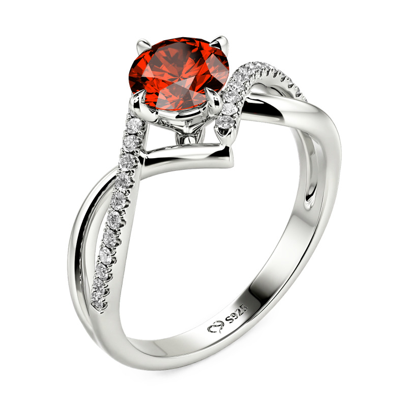 Jeulia Bague Twist en Argent Sterling Coupe Ronde