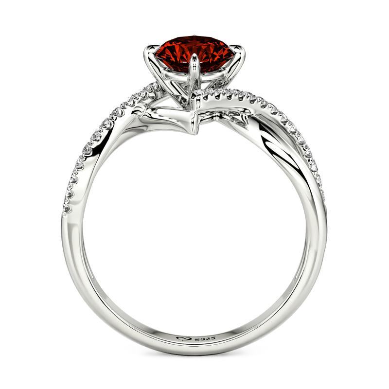 Jeulia Bague Twist en Argent Sterling Coupe Ronde