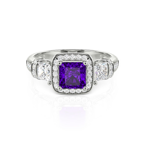 Jeulia Princess Cut Wedding Ring