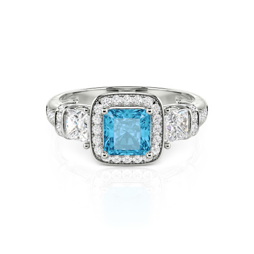 Jeulia Princess Cut Wedding Ring