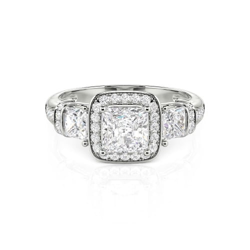 Jeulia Princess Cut Wedding Ring