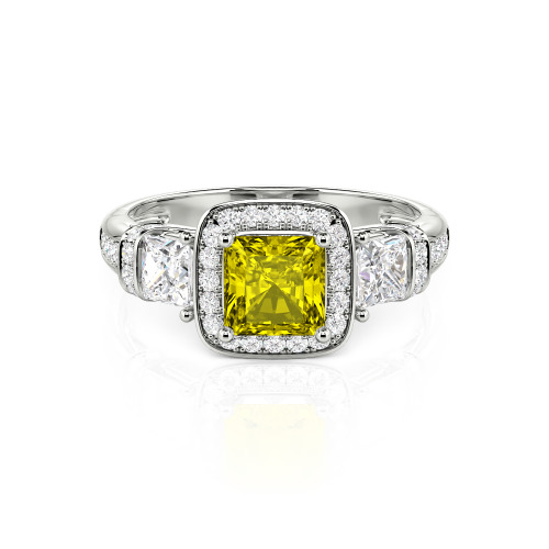 Jeulia Princess Cut Wedding Ring