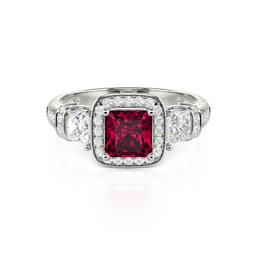 Jeulia Princess Cut Wedding Ring
