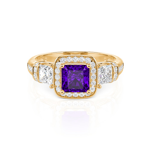 Jeulia Princess Cut Wedding Ring