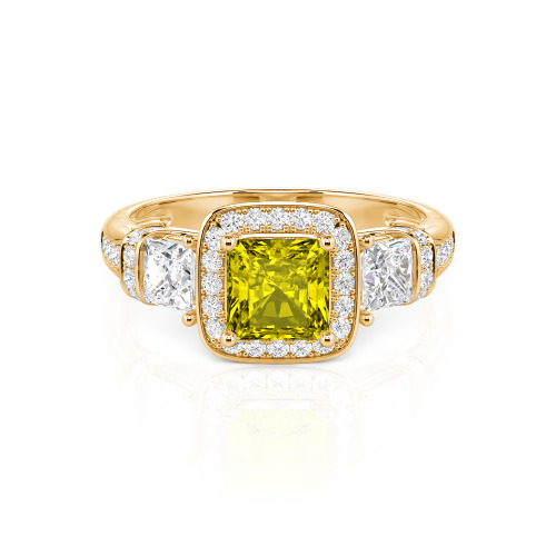 Jeulia Princess Cut Wedding Ring