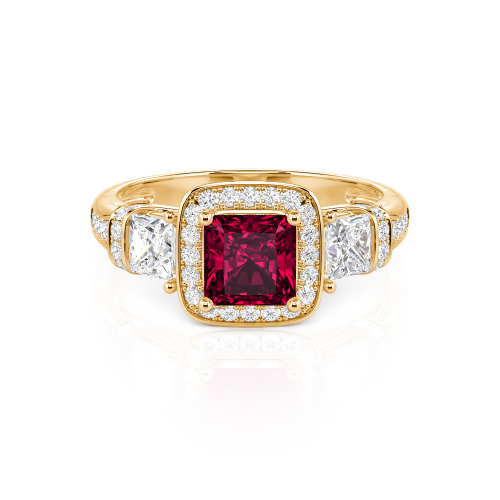 Jeulia Princess Cut Wedding Ring