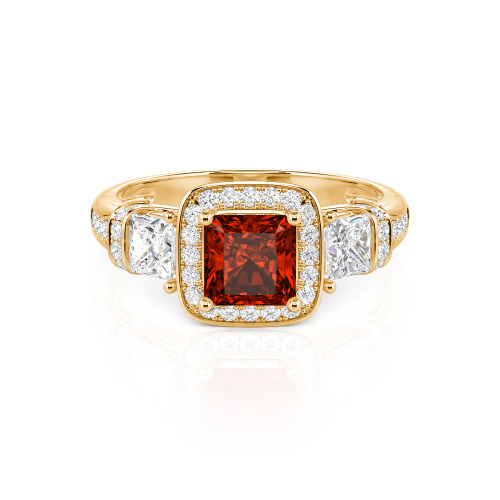 Jeulia Princess Cut Wedding Ring