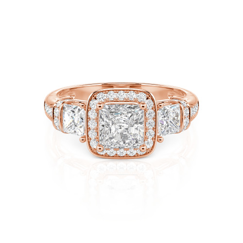 Jeulia Princess Cut Wedding Ring