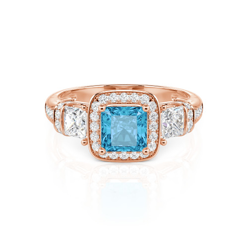 Jeulia Princess Cut Wedding Ring