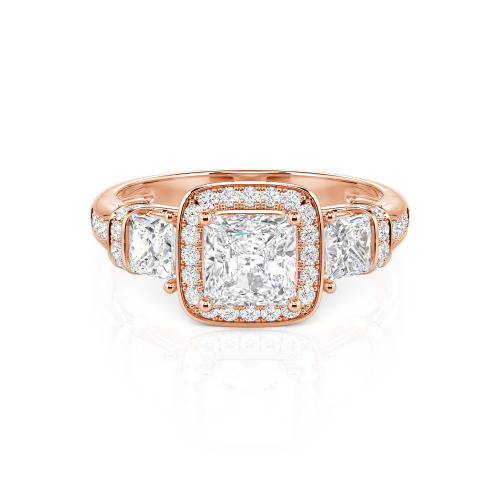 Jeulia Princess Cut Wedding Ring
