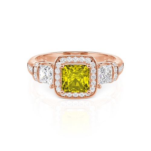 Jeulia Princess Cut Wedding Ring