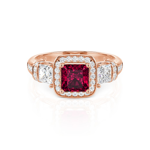 Jeulia Princess Cut Wedding Ring