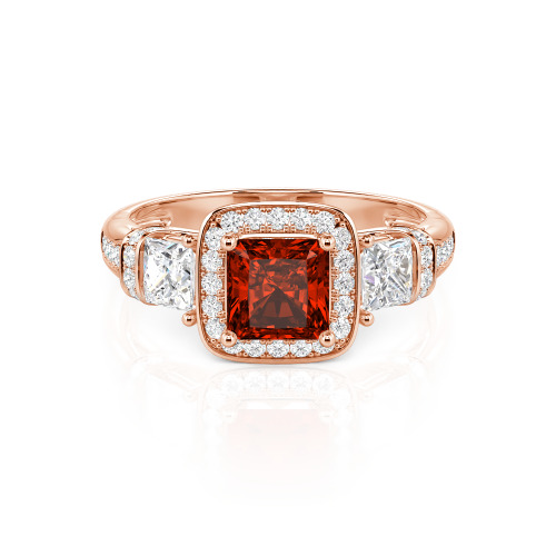 Jeulia Princess Cut Wedding Ring