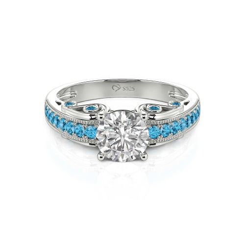 Vintage Round Cut Engagement Ring