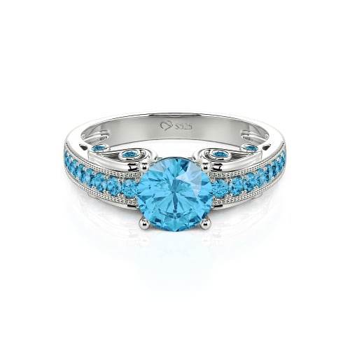 Vintage Round Cut Engagement Ring