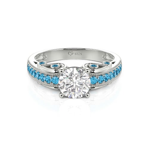 Vintage Round Cut Engagement Ring