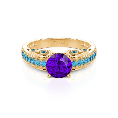 Vintage Round Cut Engagement Ring