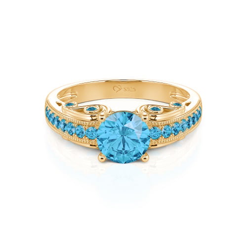 Vintage Round Cut Engagement Ring