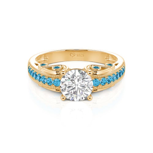 Vintage Round Cut Engagement Ring
