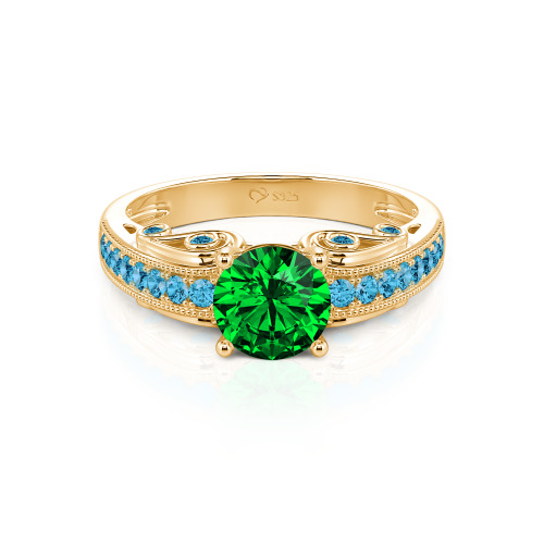 Vintage Round Cut Engagement Ring