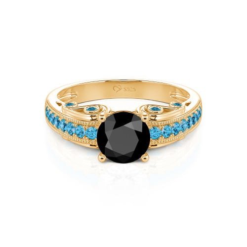 Vintage Round Cut Engagement Ring
