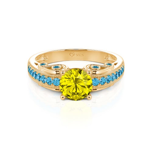 Vintage Round Cut Engagement Ring