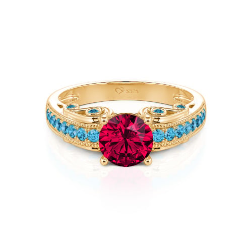 Vintage Round Cut Engagement Ring