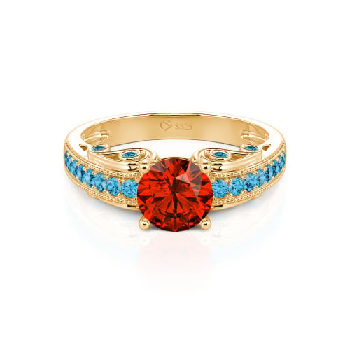 Vintage Round Cut Engagement Ring