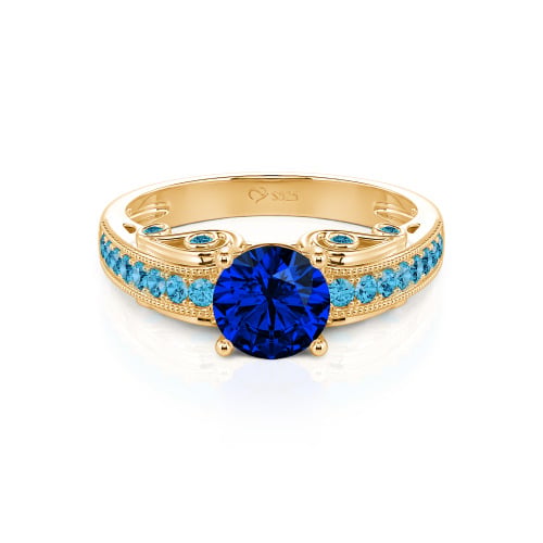 Vintage Round Cut Engagement Ring