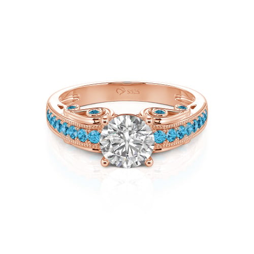 Vintage Round Cut Engagement Ring
