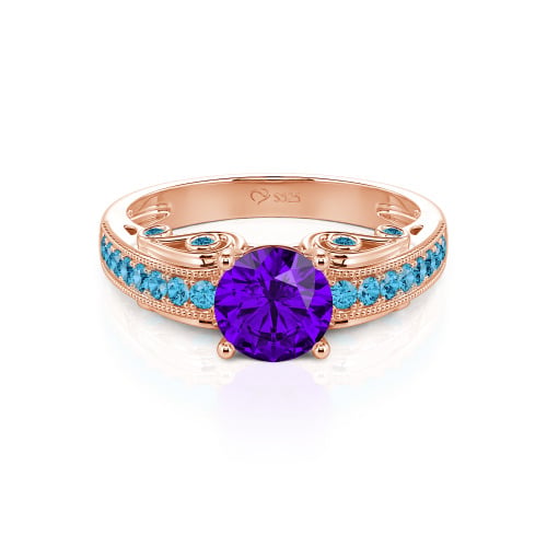 Vintage Round Cut Engagement Ring