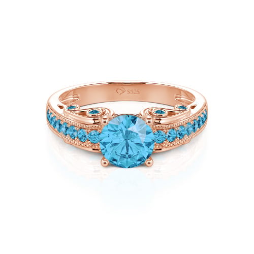 Vintage Round Cut Engagement Ring