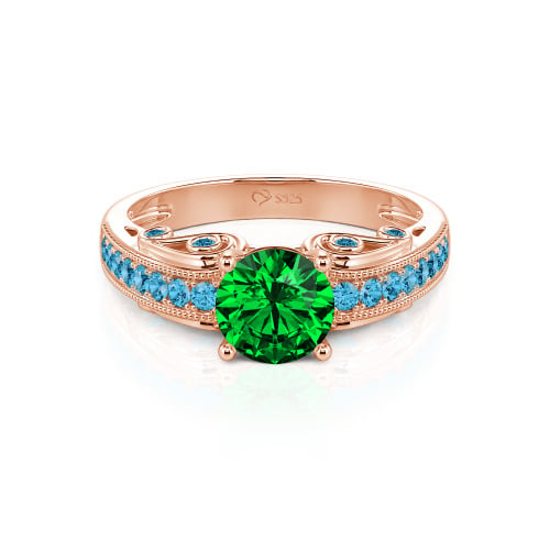 Vintage Round Cut Engagement Ring