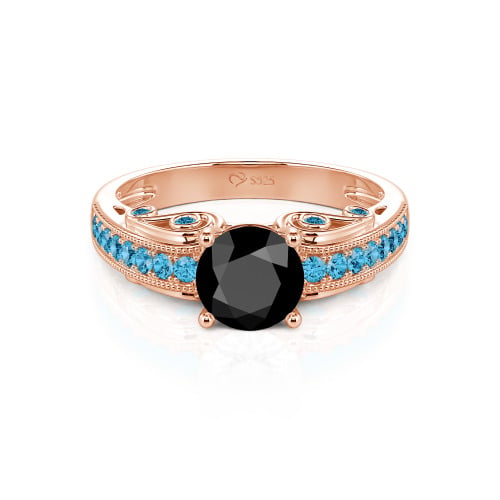 Vintage Round Cut Engagement Ring