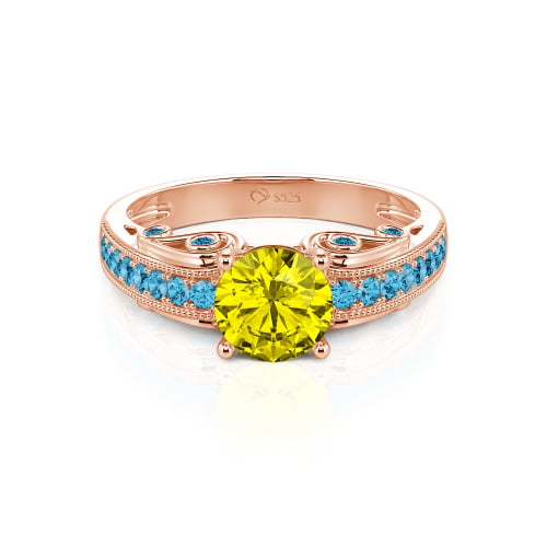 Vintage Round Cut Engagement Ring