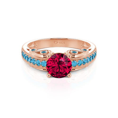 Vintage Round Cut Engagement Ring