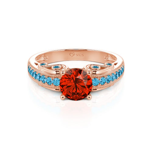 Vintage Round Cut Engagement Ring