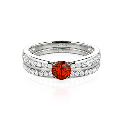 Jeulia Custom Round Cut Engagement Ring Set 2PCS