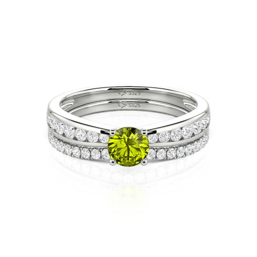 Jeulia Custom Round Cut Engagement Ring Set 2PCS