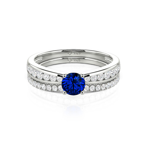Jeulia Custom Round Cut Engagement Ring Set 2PCS