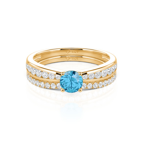 Jeulia Custom Round Cut Engagement Ring Set 2PCS