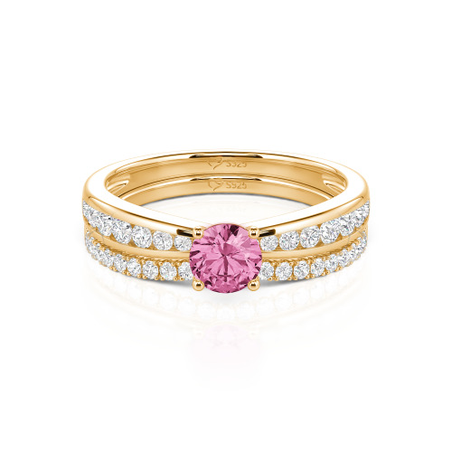Jeulia Custom Round Cut Engagement Ring Set 2PCS